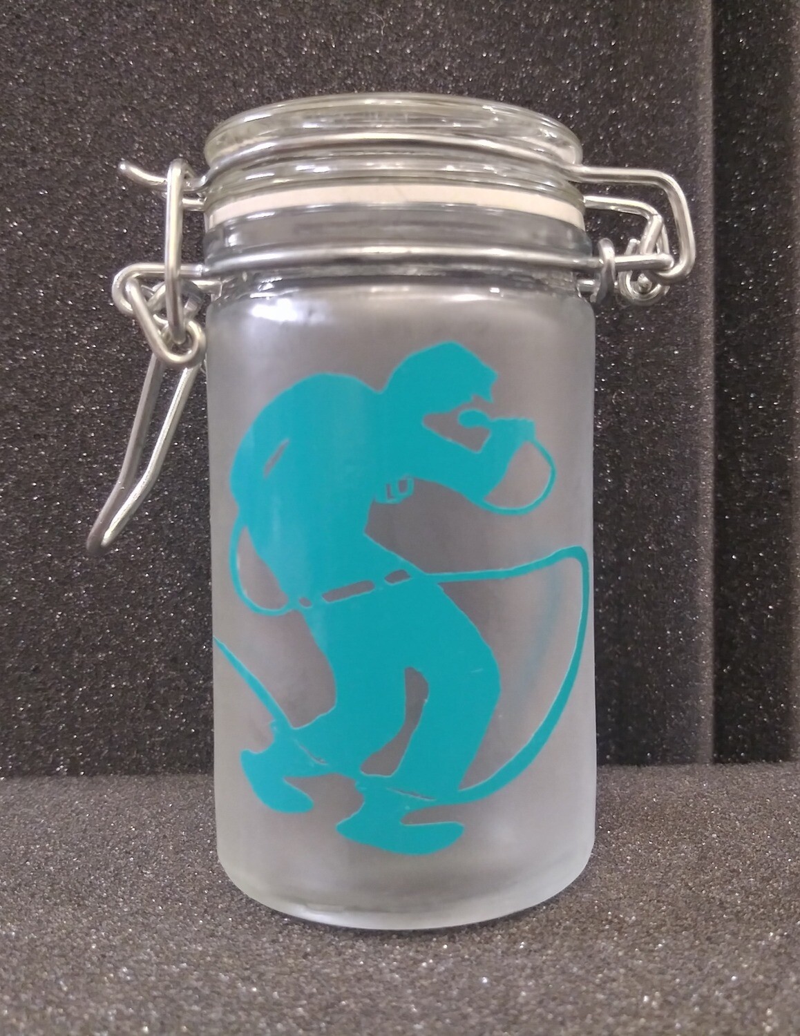 Etched Glass Jar