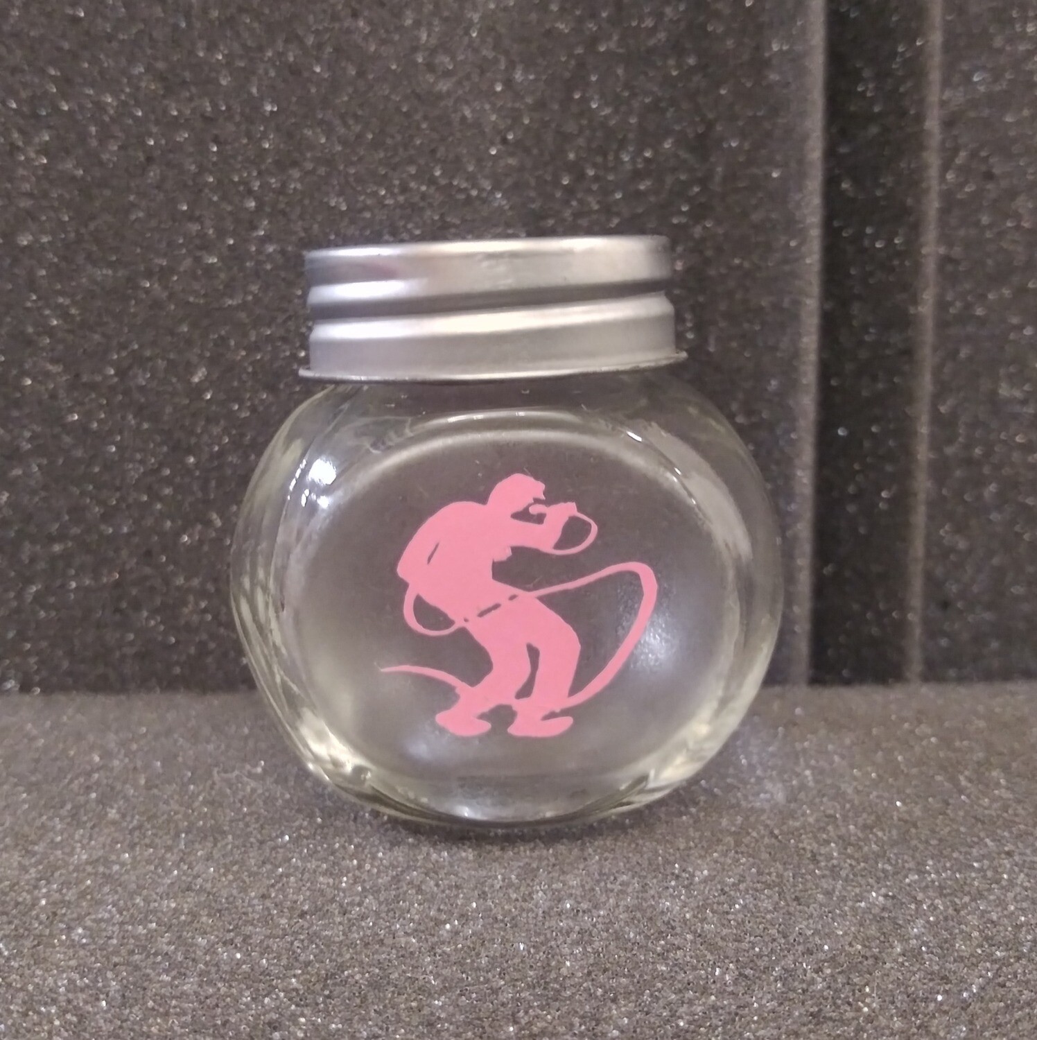 Small Etched Glass Jar