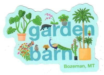 Garden Barn Sticker - Blue