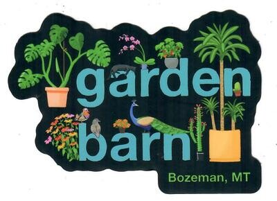 Garden Barn Sticker - Black