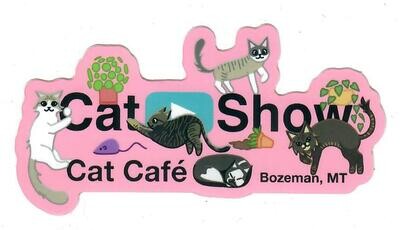 Cat Show Sticker - Pink