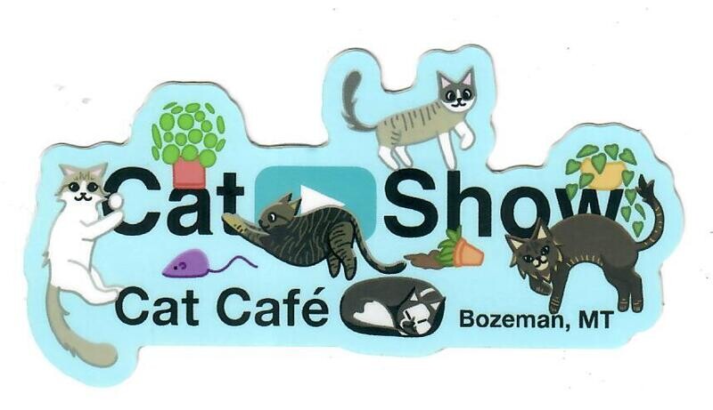 Cat Show Sticker - Blue