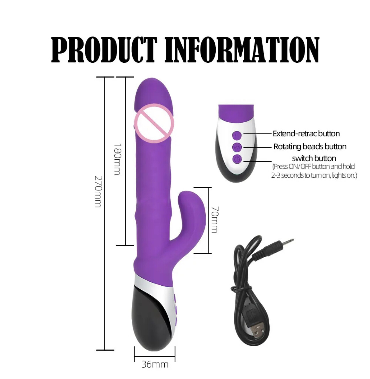 Pleasure Isle Telescopic Dildo