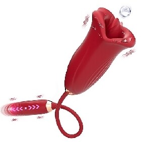 Pleasure Isle Big Mouth Stimulator with Licking Tongue and Thrusting Vibrator