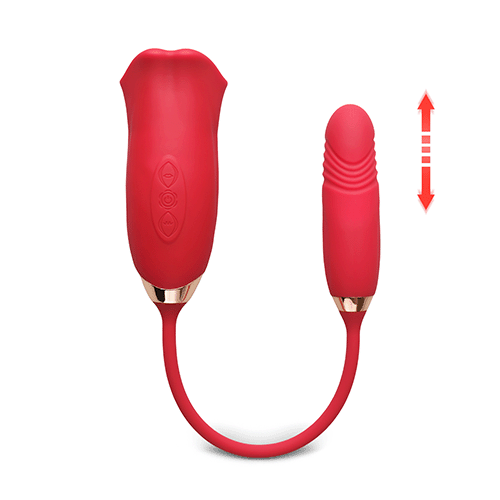Pleasure Isle Big Mouth Stimulator with Licking Tongue and Thrusting Vibrator