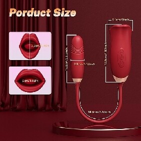 Pleasure Isle Big Mouth Stimulator with Licking Tongue and Thrusting Vibrator