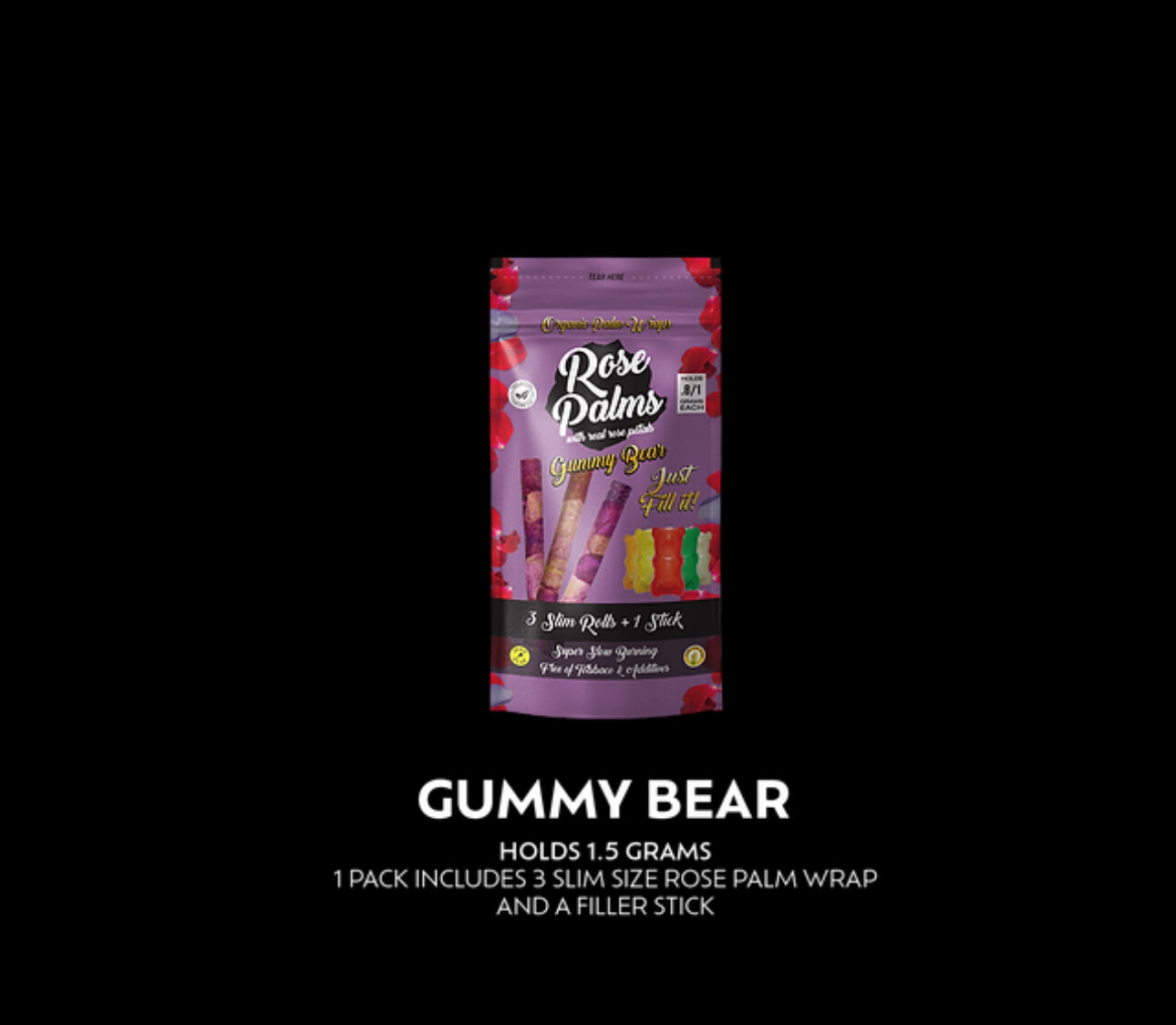 Gummy Bear Rose Cones (Slim) 3 pack
