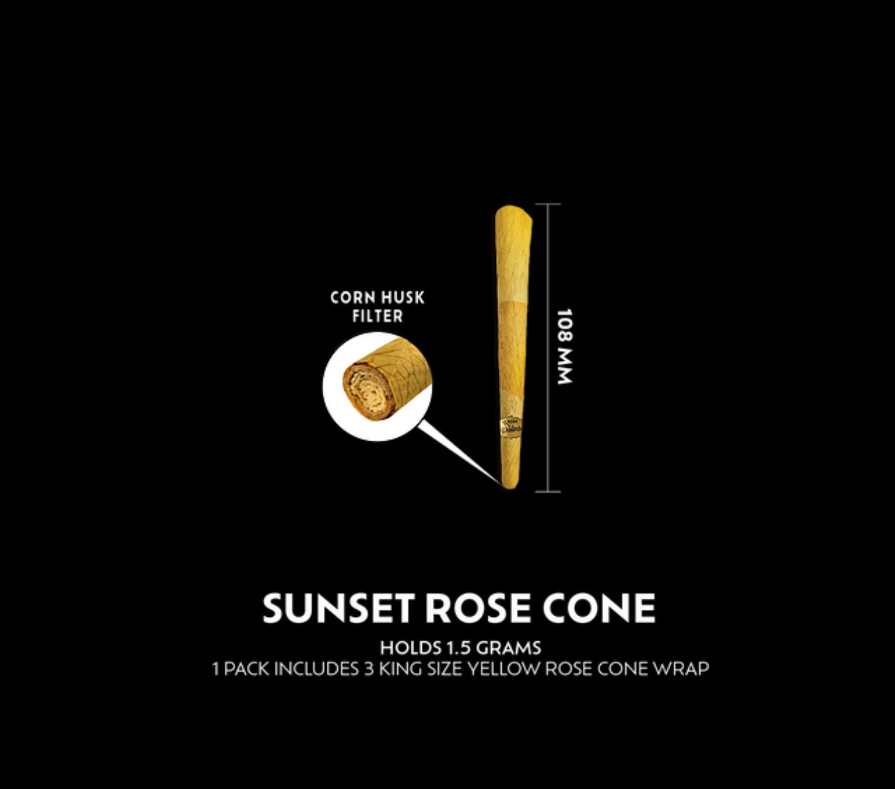 Sunset Rose Cone (3 pack)