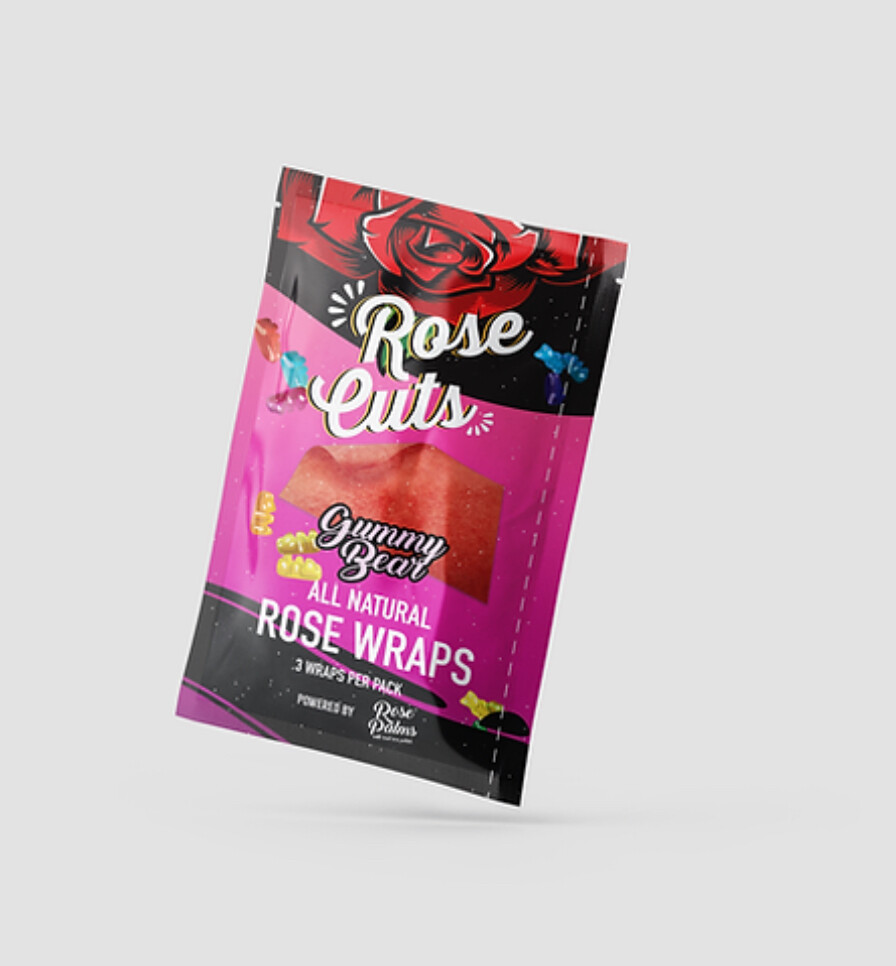 Pink Gummy Bear Rose Wrap (3 pack)