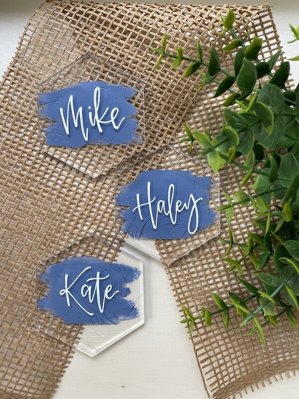 Acrylic Hexagon Placecard