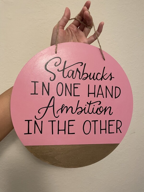 Round Wooden Sign