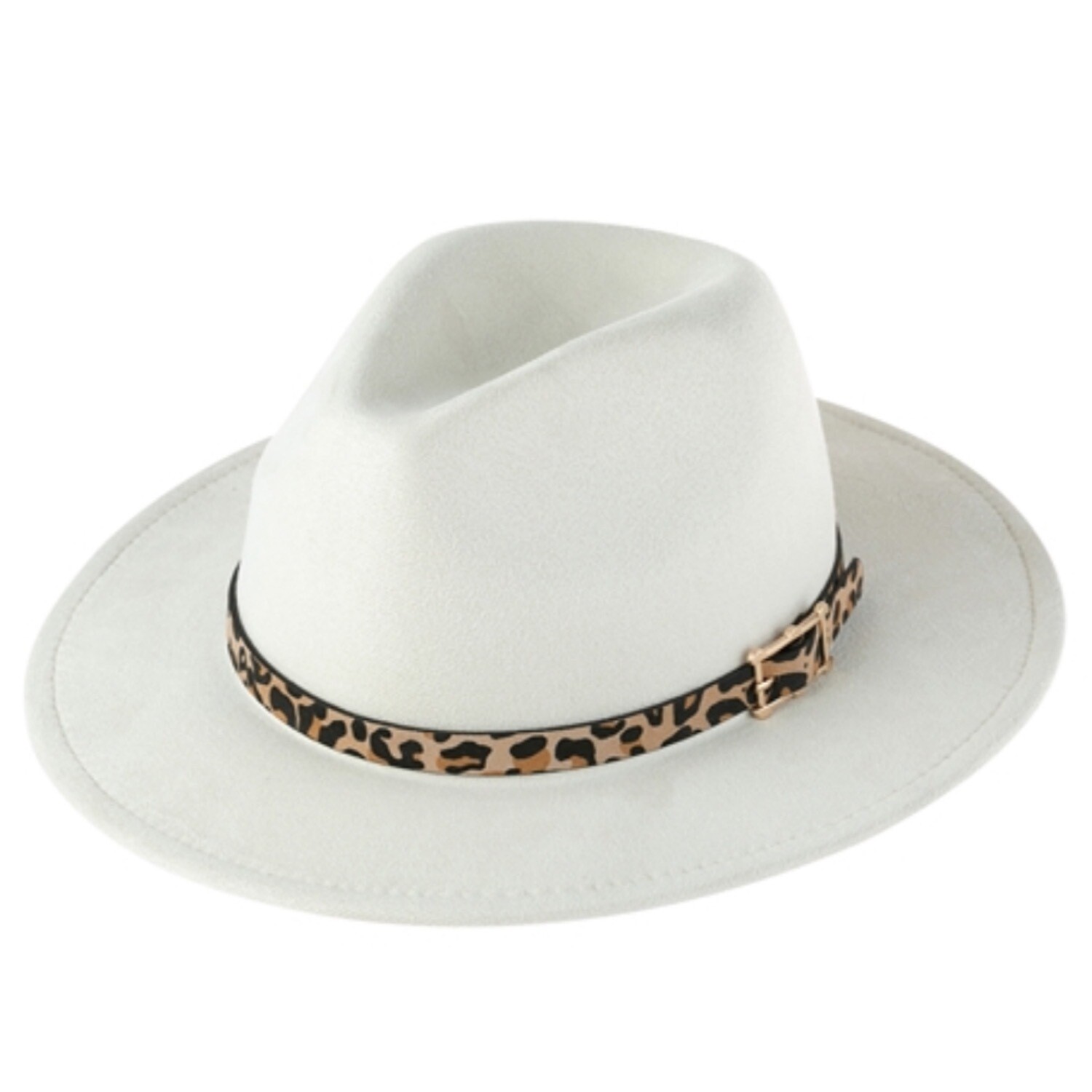 Classic Fedora (Cream/Leopard)