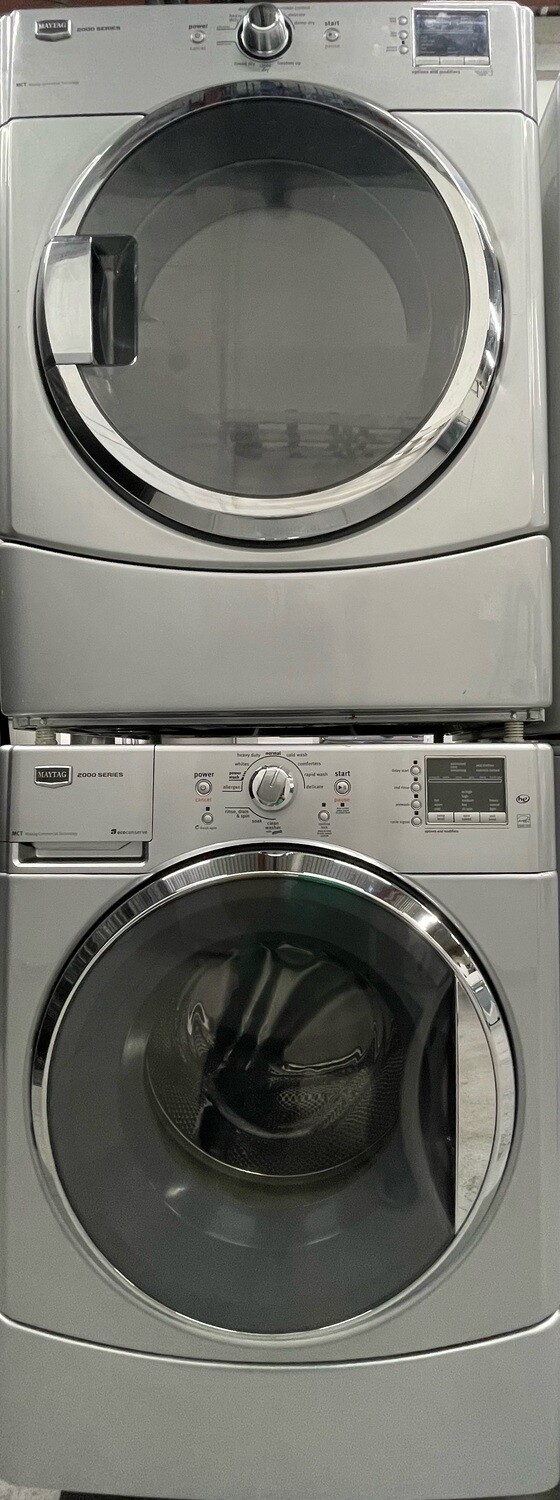 MAYTAG WASHER AND DRYER GRAY/SILVER  SET HL25059145 M04606626