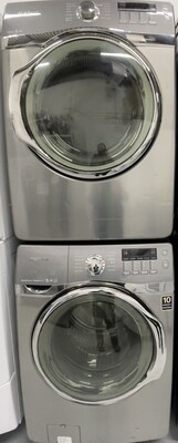 SAMSUNG STAINLESS WASHER AND DRYER SET Y48053ACA02279P  Y48753BC800203K