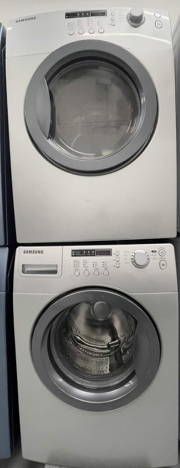 SAMSUNG  SILVER WASHER AND DRYER SET X9115ASB01437V  X00654BS900619N