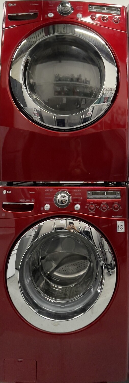 LG RED WASHER AND DRYER SET 211KWCF4S795 211KWLR4E744