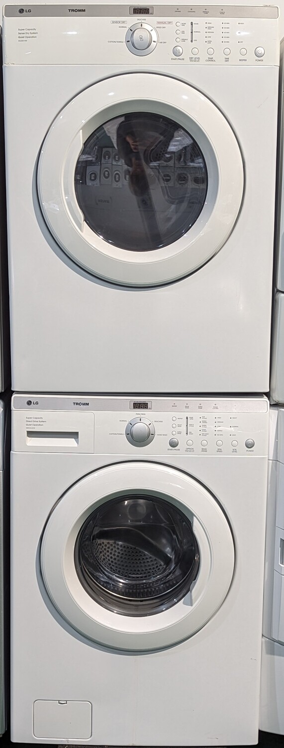 LG Tromm Washer (WM18146W) and Dryer (DLE2514WW5049) Set