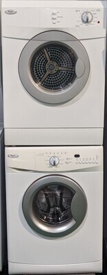 Whirlpool Apartment-size Washer (WFC7500VW2) and Dryer (YWED7500VW) Set
