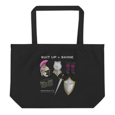 Black Suit up and Shine Tote Bag