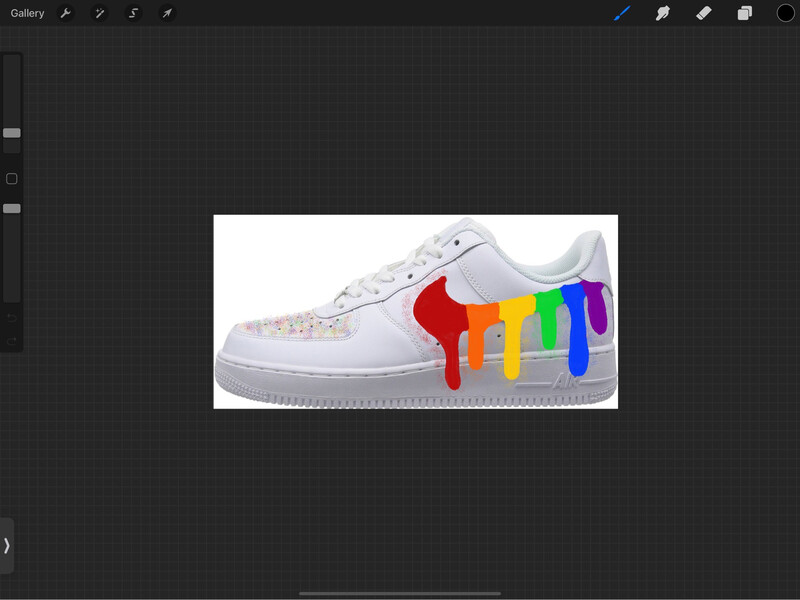 Rainbow Drip/Splatter Air Force 1
