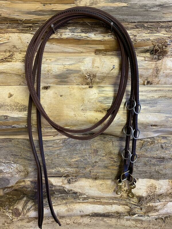 #218 Original sewn split martingale leather reins