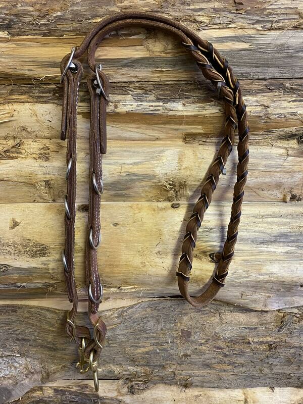#212E Laced Leather One Piece Martingale Rein