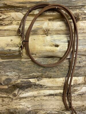 #198 original sewn split reins