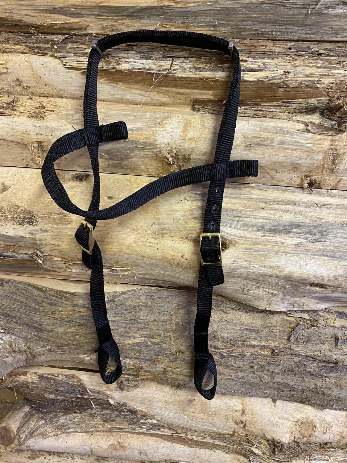 #334 Nylon Easy Stop/Stop N Turn Headstall With Loops