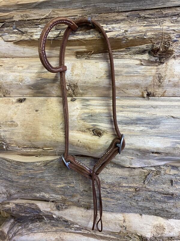 #337L Leather Draw Bit Headstall