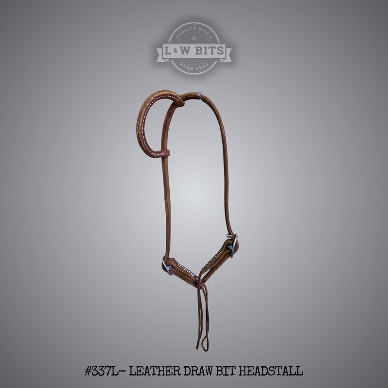 #337L Leather Draw Bit Headstall