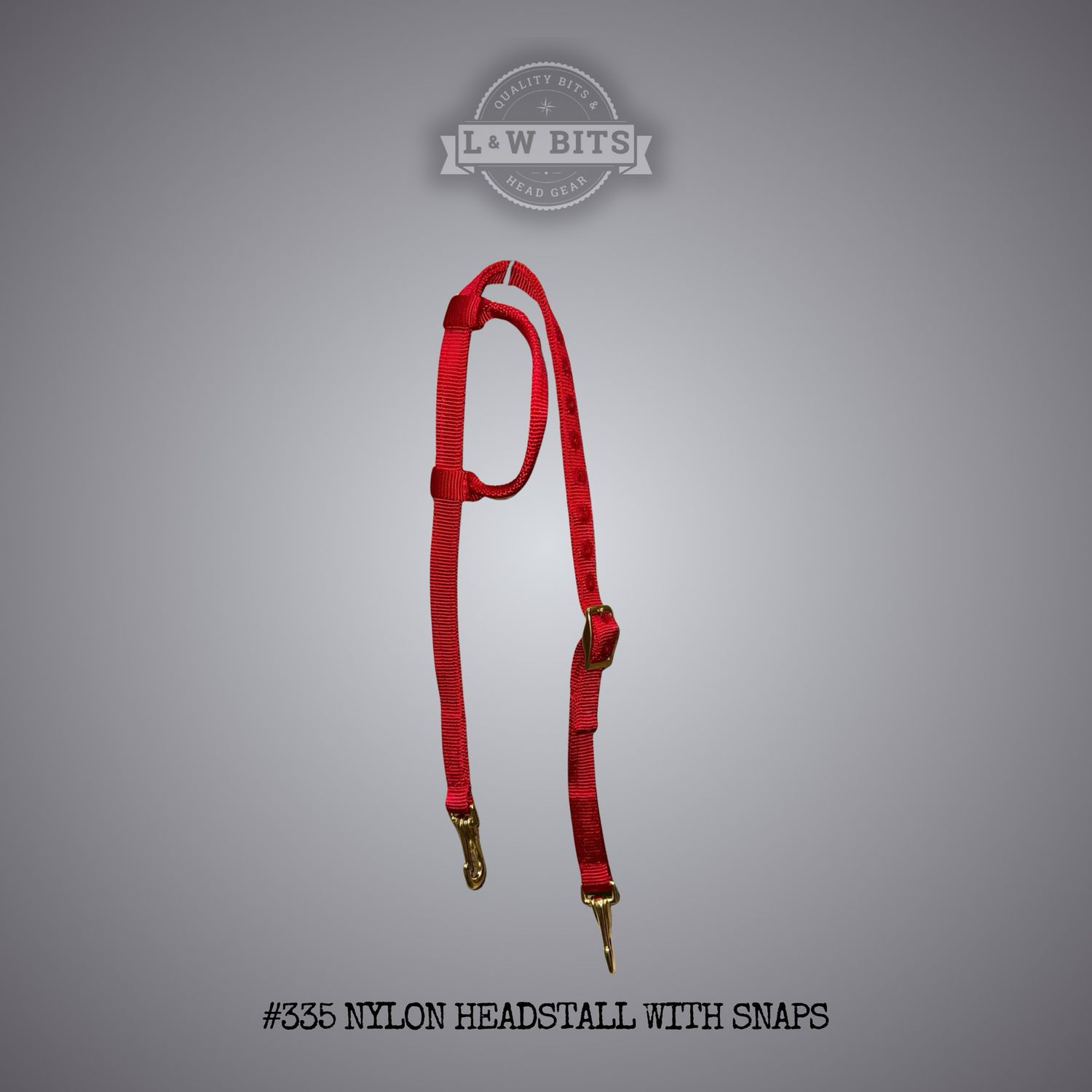 #335 Nylon Headstall With Snaps