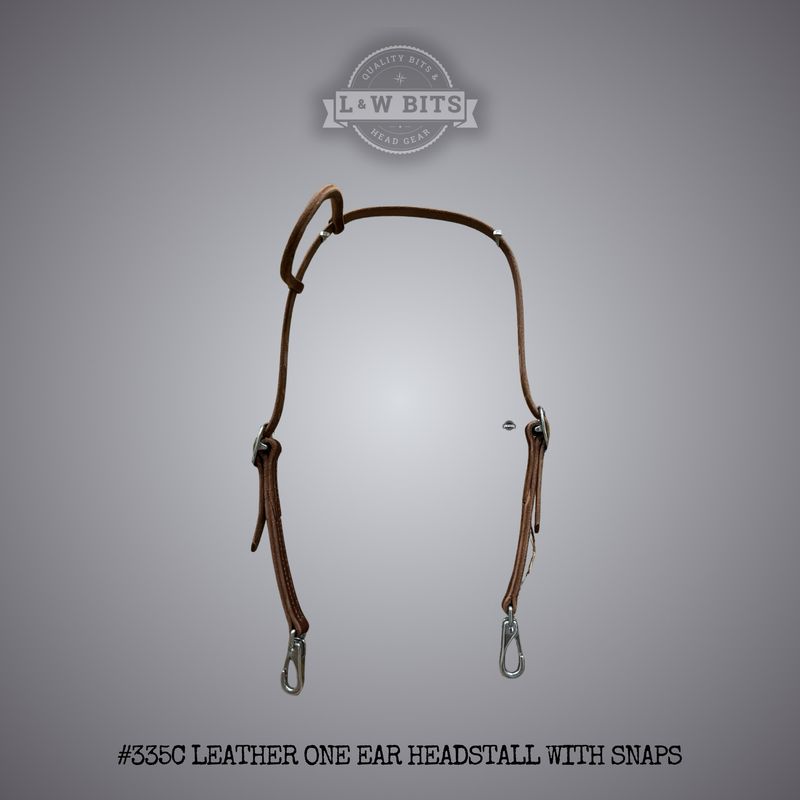 #335C Leather One Ear Headstall With Snaps