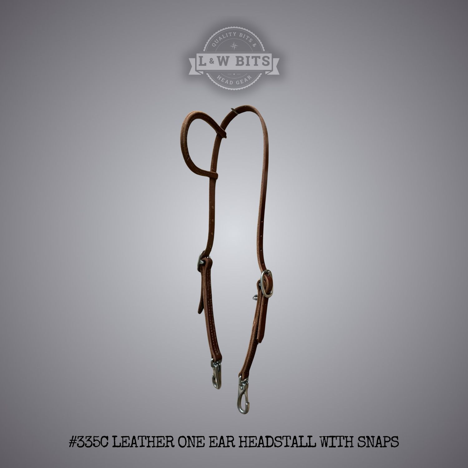 #335C Leather One Ear Headstall With Snaps