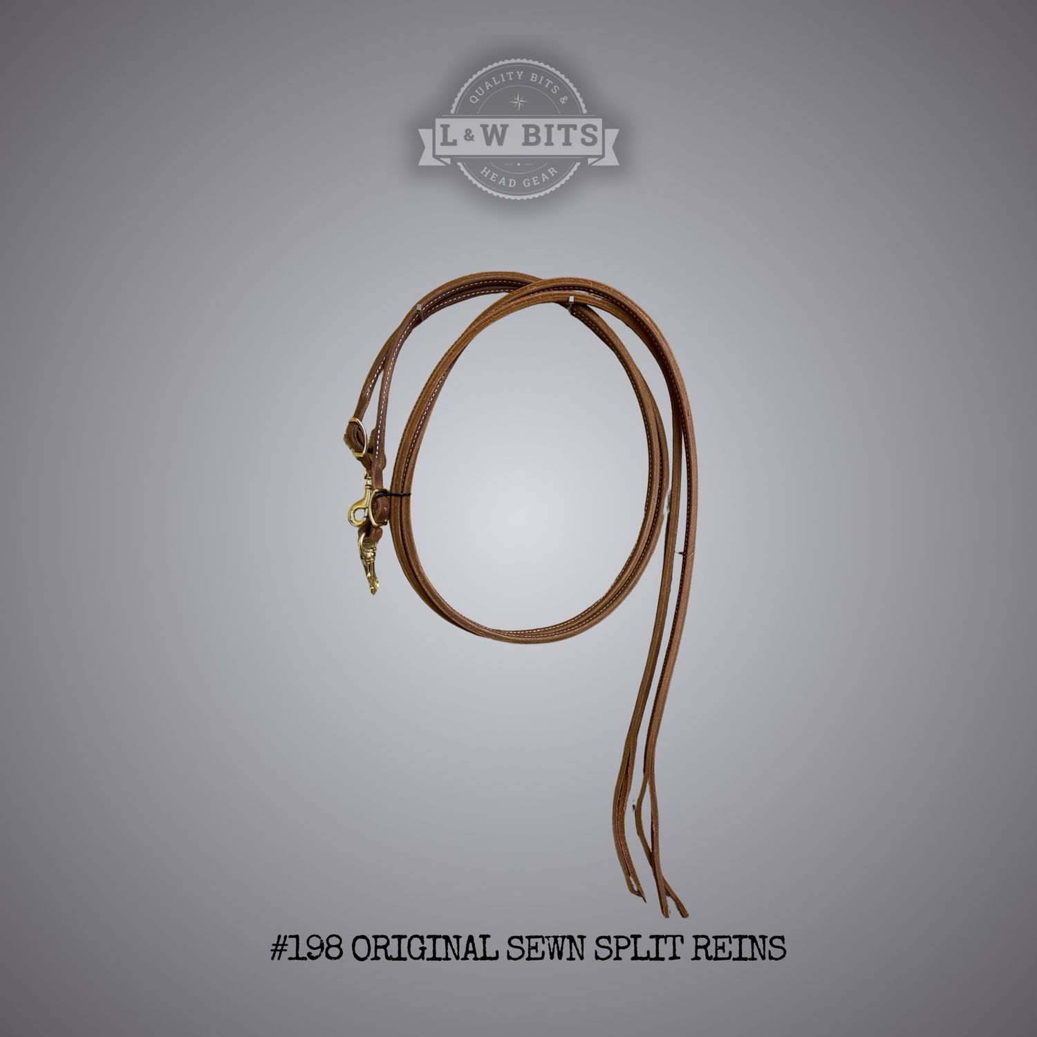 #198 original sewn split reins