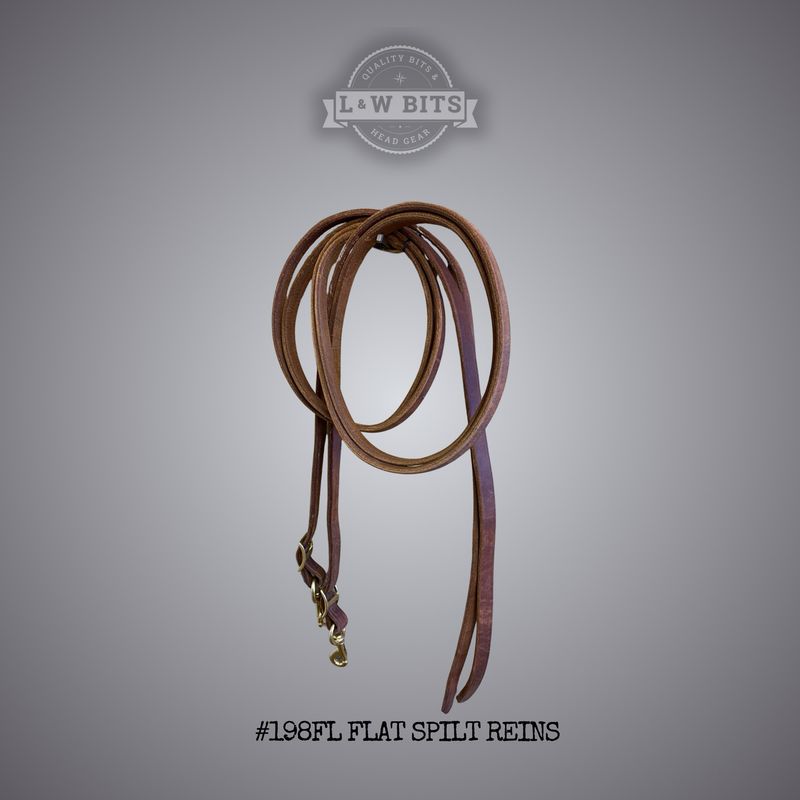 #198FL Flat spilt reins