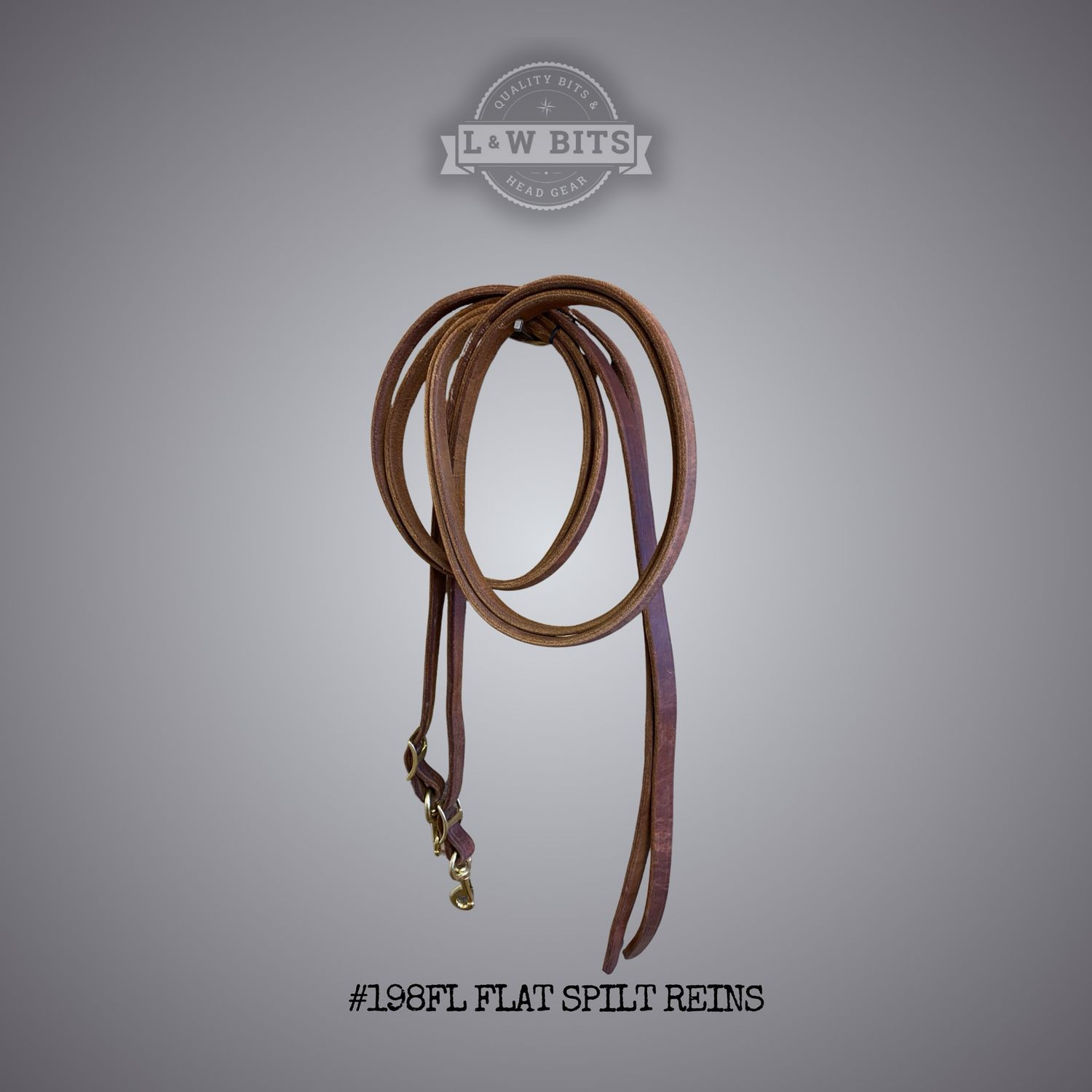 #198FL Flat spilt reins