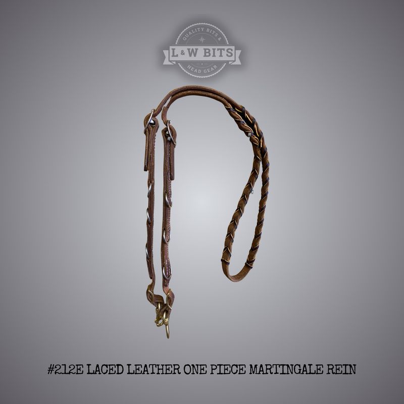 #212E Laced Leather One Piece Martingale Rein
