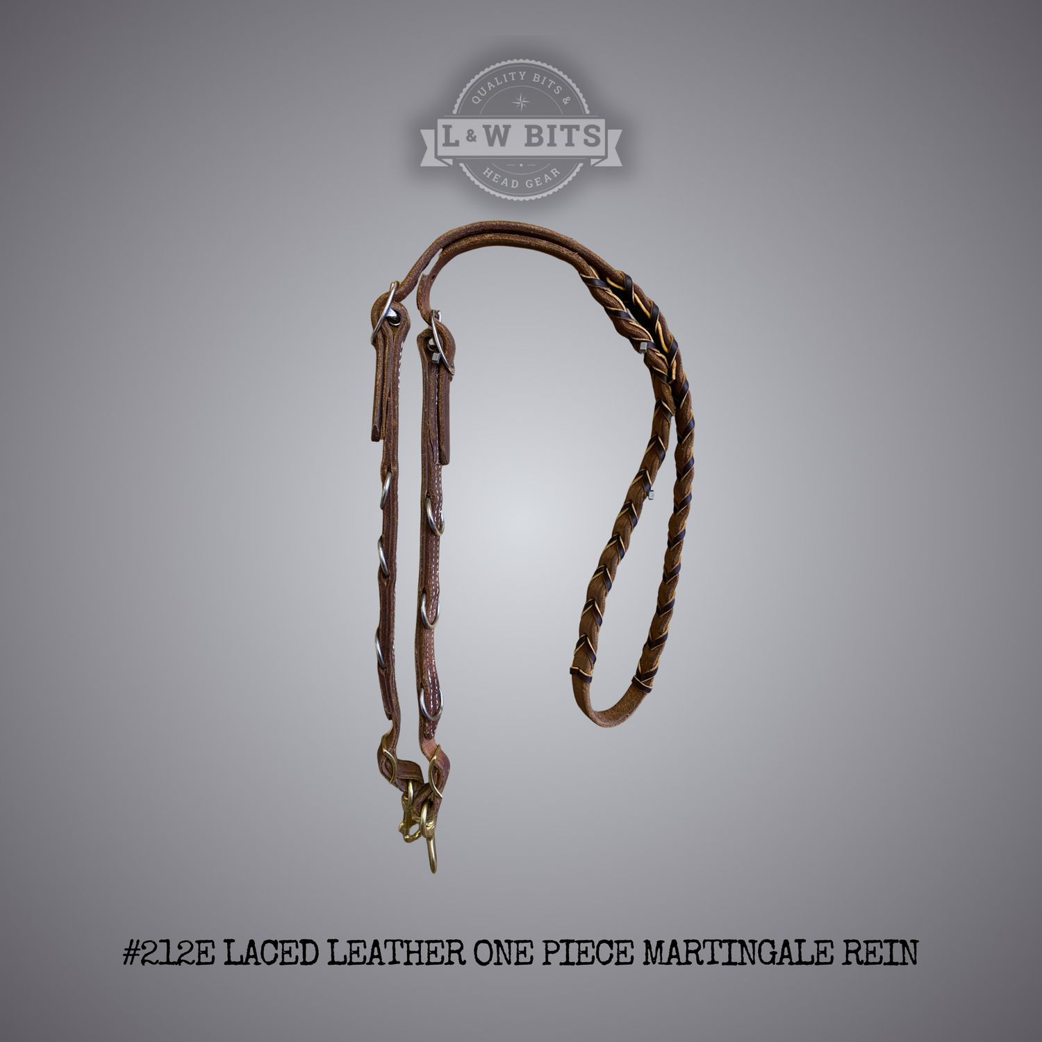 #212E Laced Leather One Piece Martingale Rein