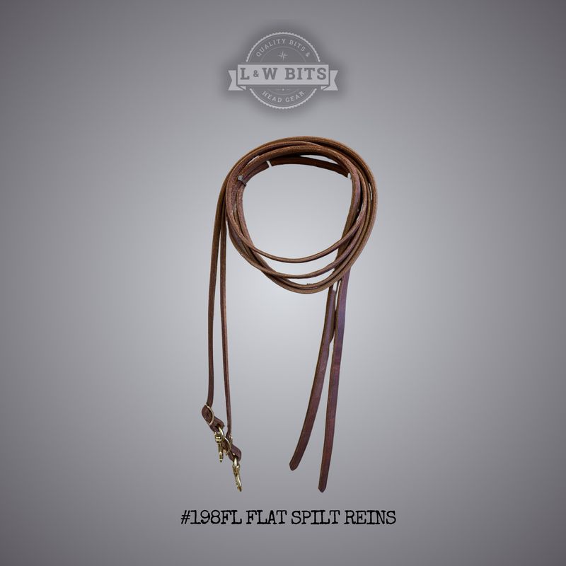 #198FL Flat spilt reins