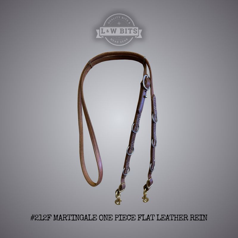 #212F Martingale One Piece Flat Leather Rein