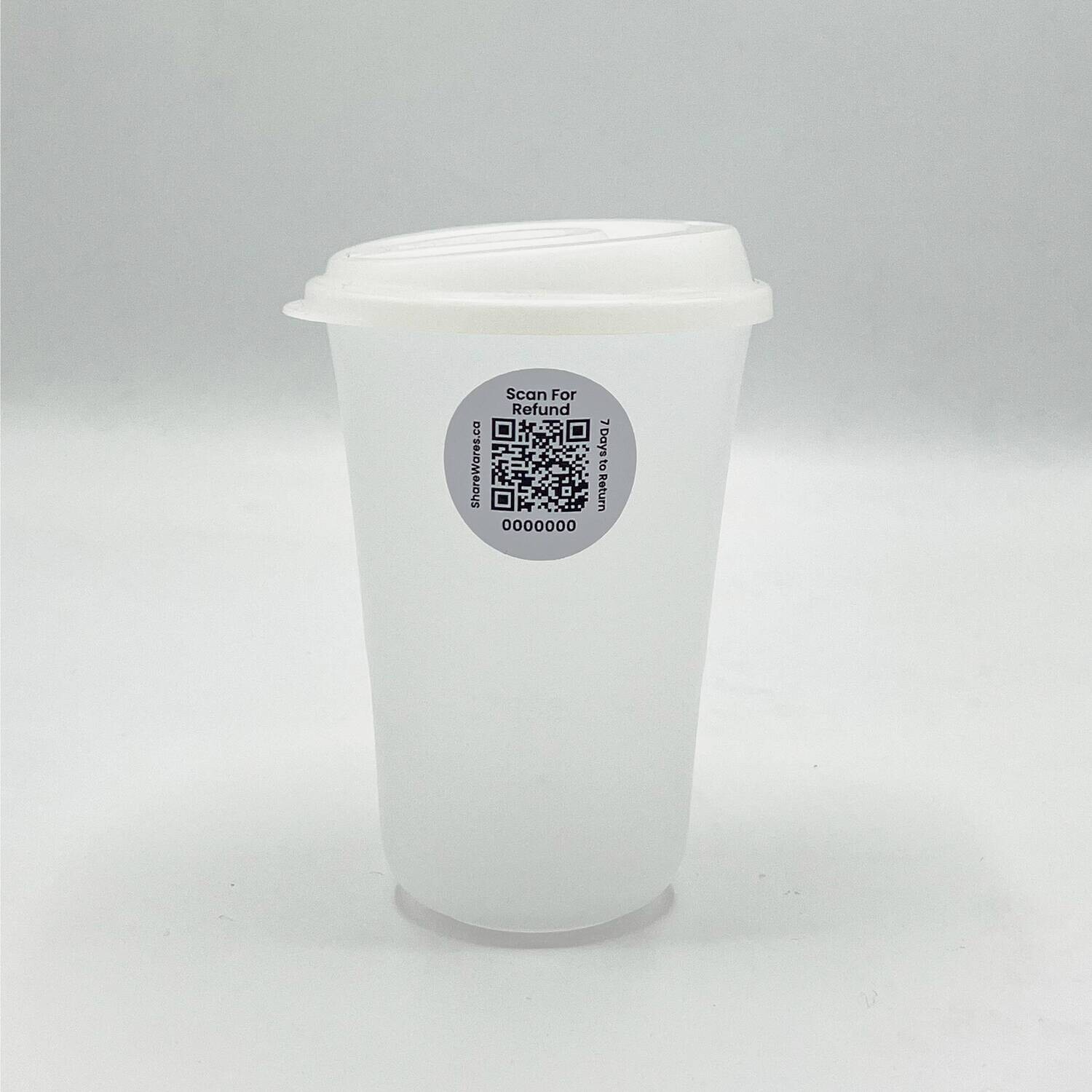 [20 pack] Frosted To-Go Cup & Lid Sets (16 oz)