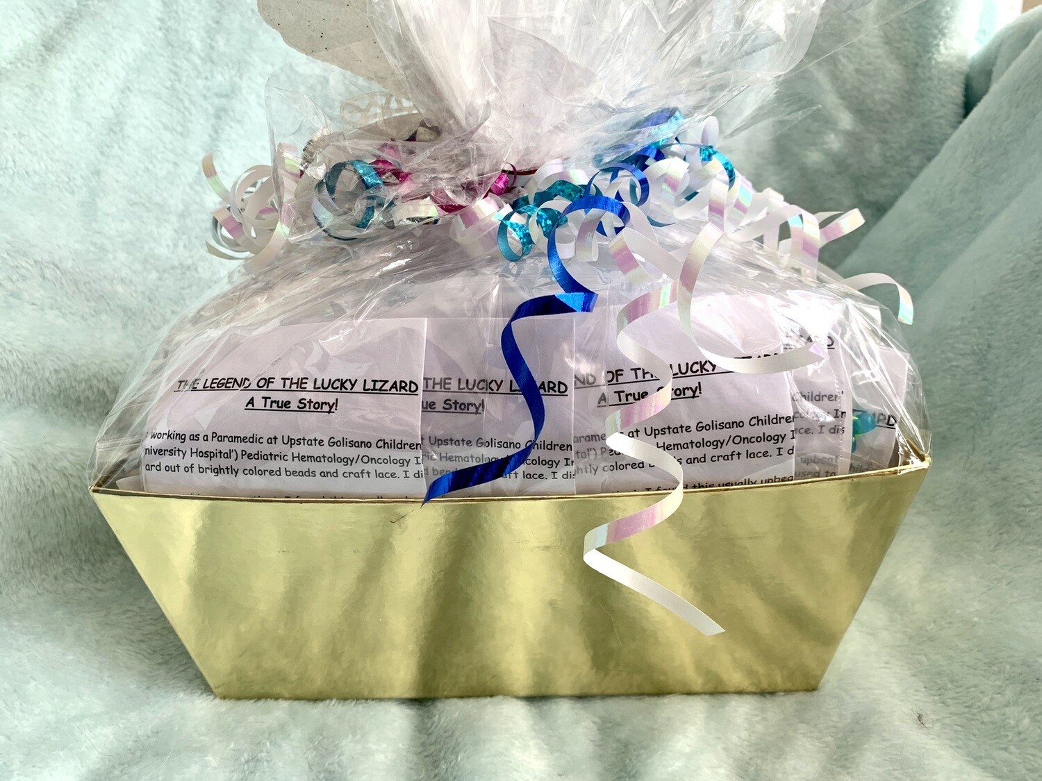 Lucky Lizard Send-A-Smile Basket - Superman Design