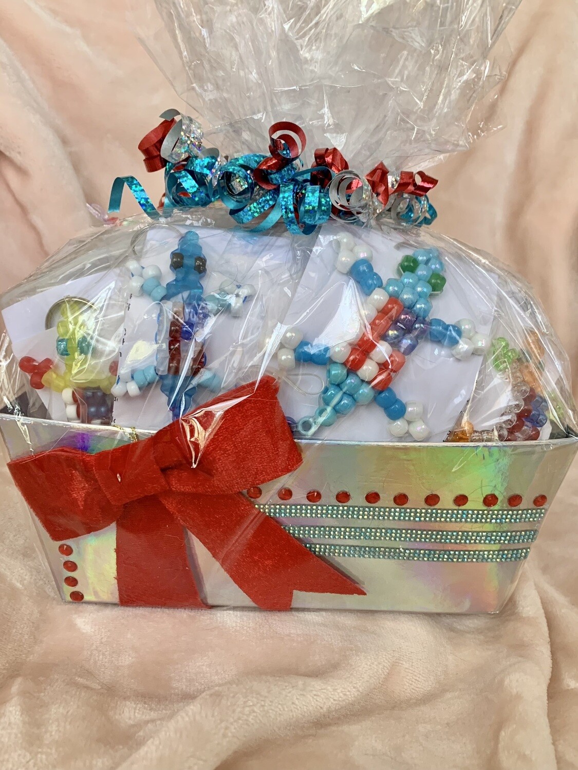 Lucky Lizard Send-A-Smile Basket - American Flag Design
