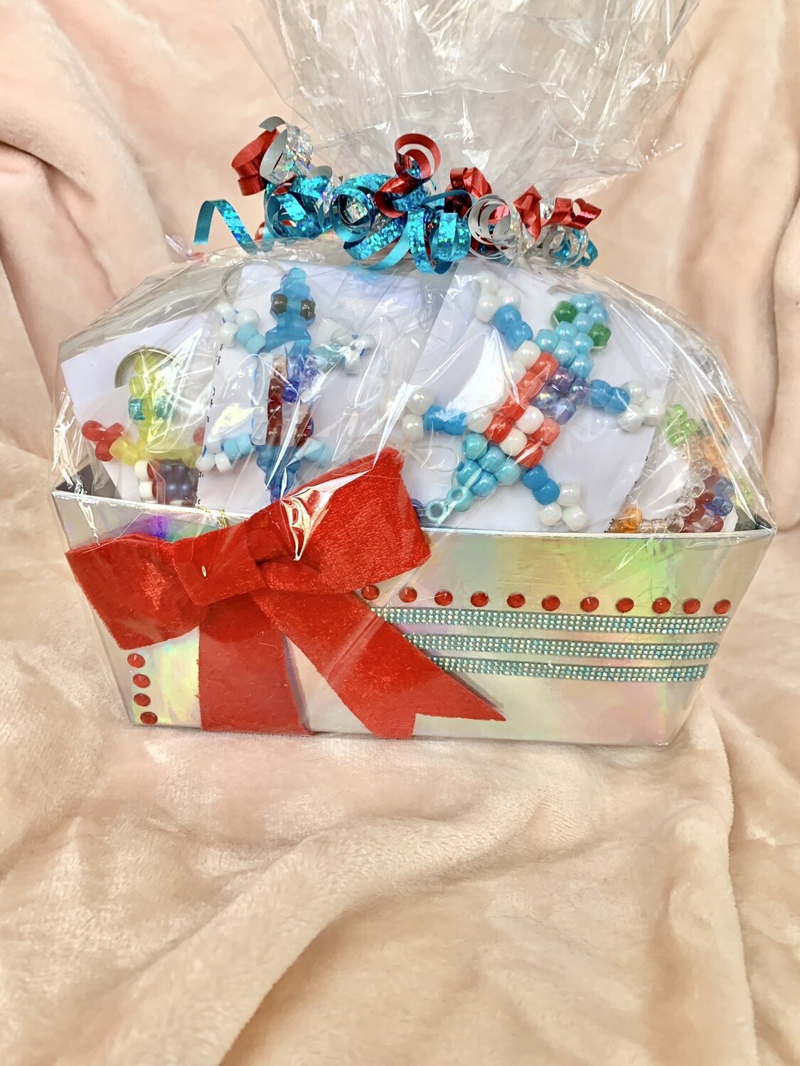Lucky Lizard Send-A-Smile Basket - American Flag Design
