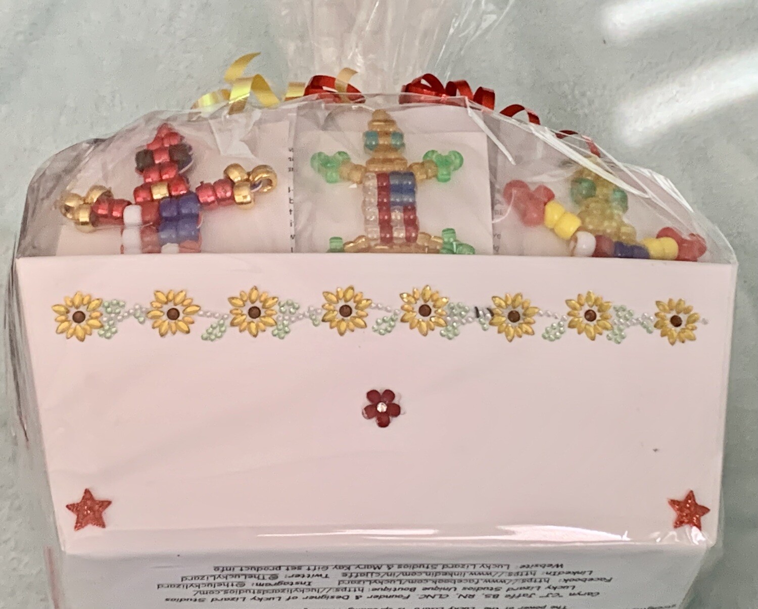 Lucky Lizard Send-a-Smile Basket - American Flag Design