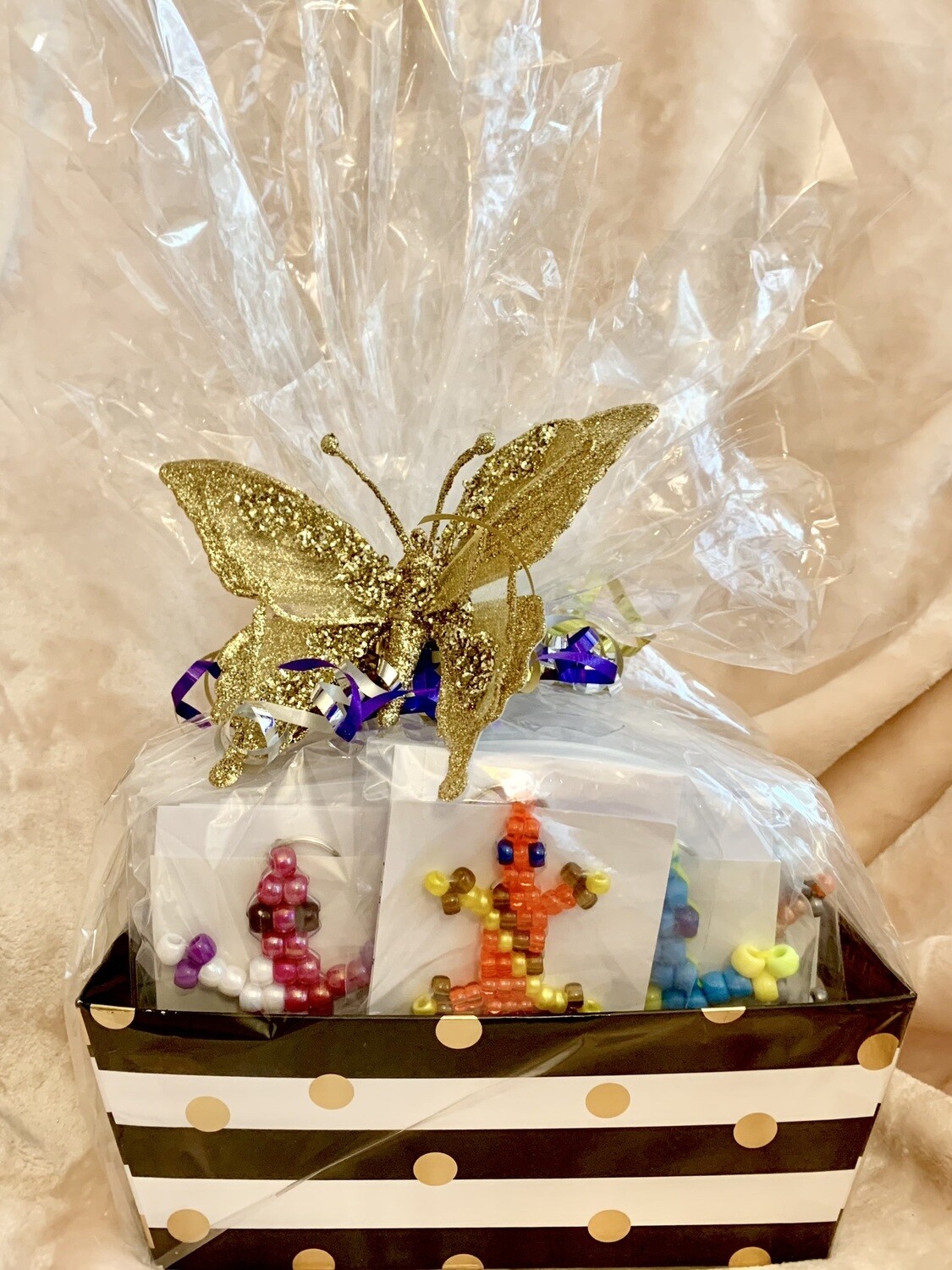 Lucky Lizard Send-A-Smile Basket - Double Diagonal Design