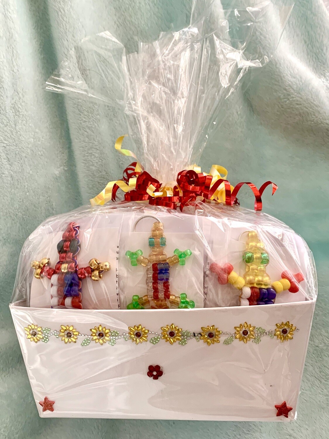 Lucky Lizard Send-a-Smile Basket - American Flag Design