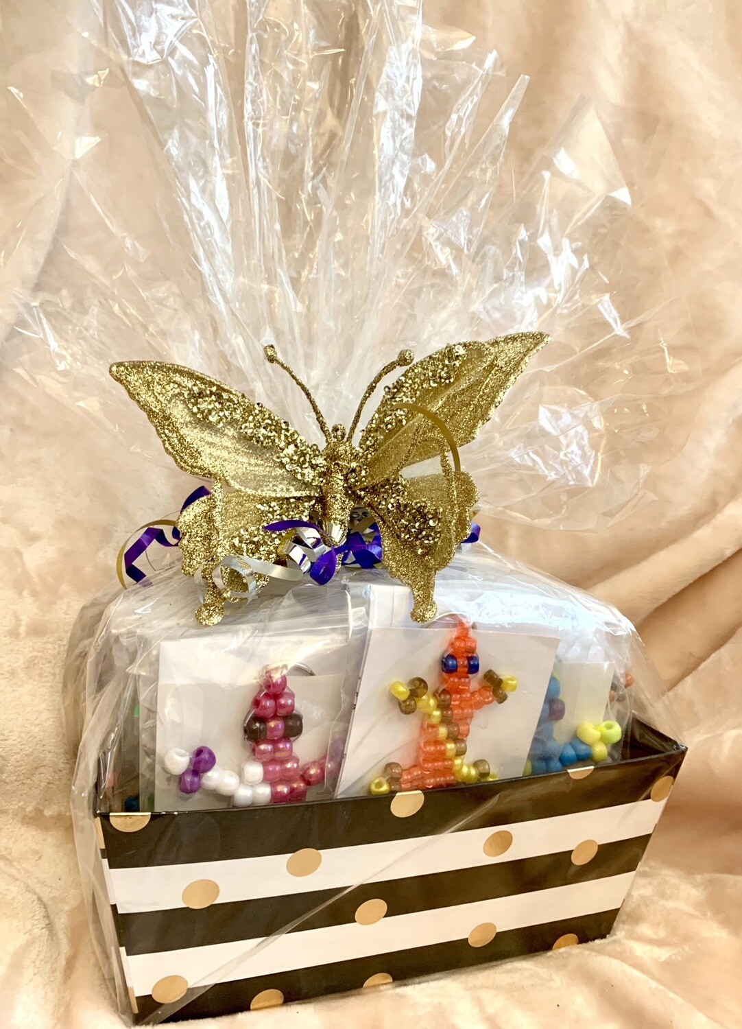 Lucky Lizard Send-A-Smile Basket - Double Diagonal Design