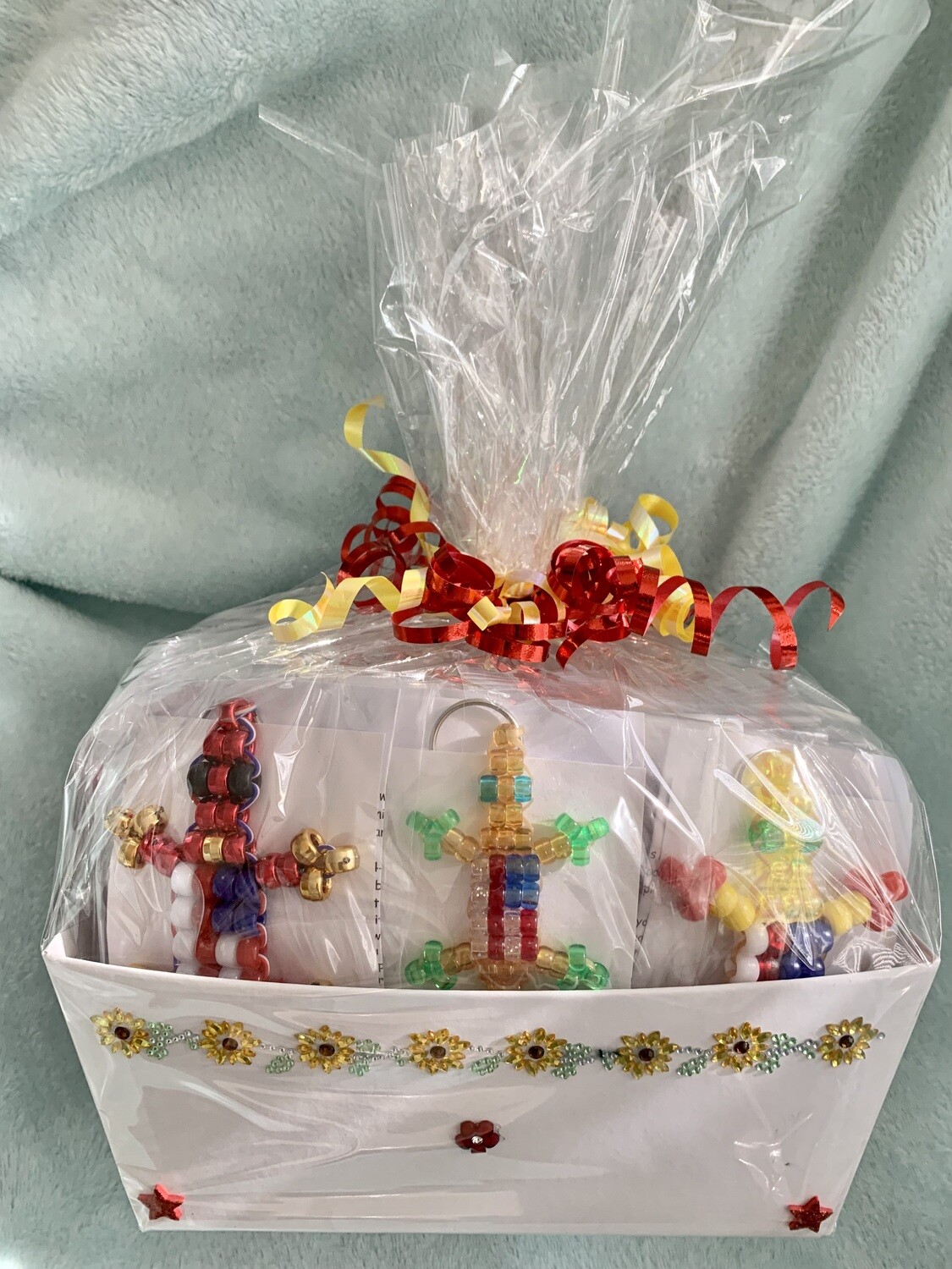 Lucky Lizard Send-a-Smile Basket - American Flag Design