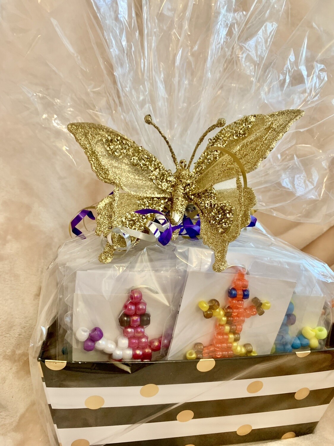 Lucky Lizard Send-A-Smile Basket - Double Diagonal Design